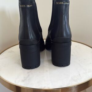 Prada Women's Elegant Black Heeled Boots NEW WITH BOX